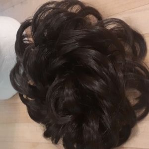 Dark brown hair scruchie